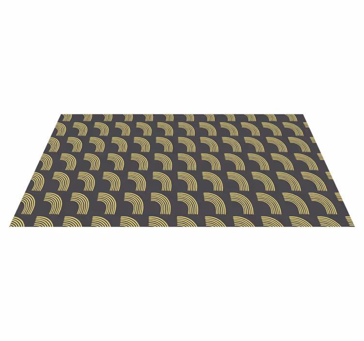 Alfombra vinílica rayas patrones de arco geométrico - TenVinilo