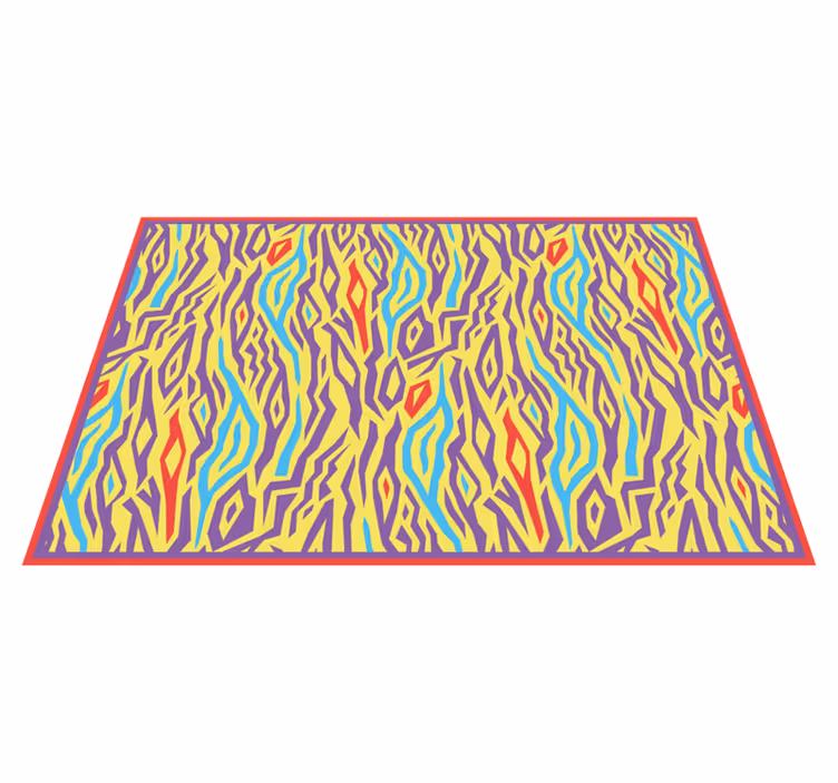 Alfombra de vinilo geométrica rayas de cebra abstractas - TenVinilo