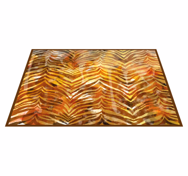 Alfombra vinílica animal print ambiente de safari - TenVinilo