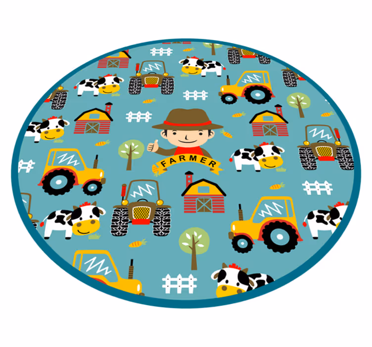 Alfombra vinílica animales de granja - TenVinilo
