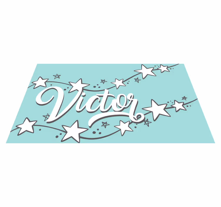 Alfombra vinílica personalizable estrella personalizada - TenVinilo