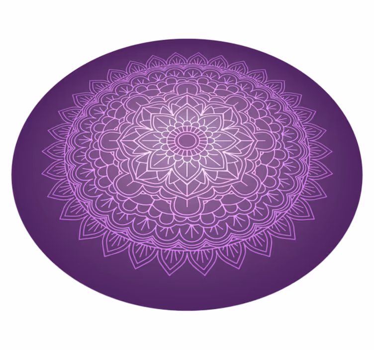 Alfombra vinílica mandala Mandala morado - TenVinilo
