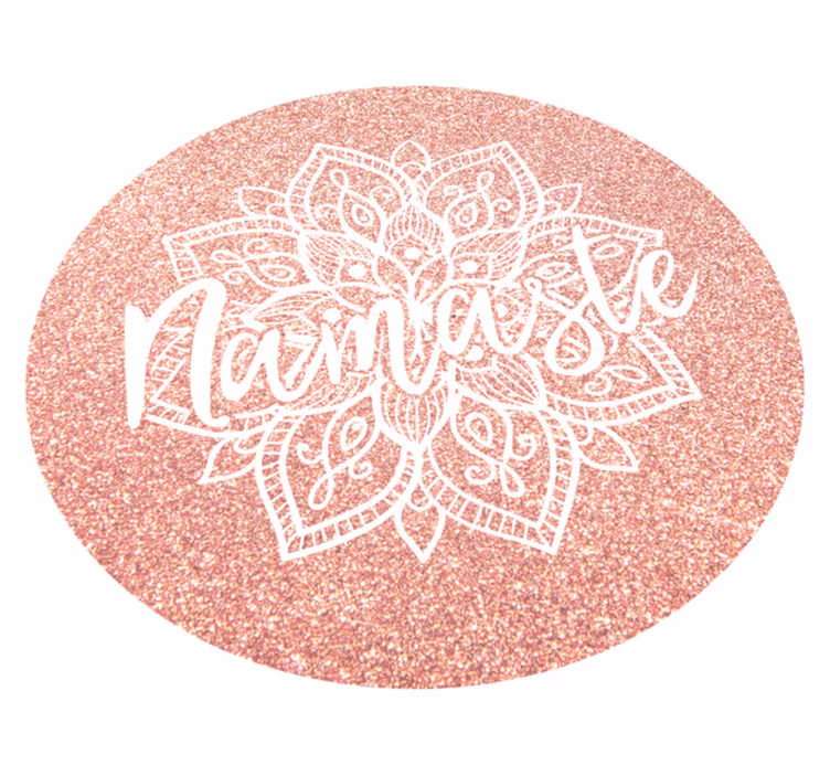 Alfombra vinílica mandala motivo de mandala namaste - TenVinilo