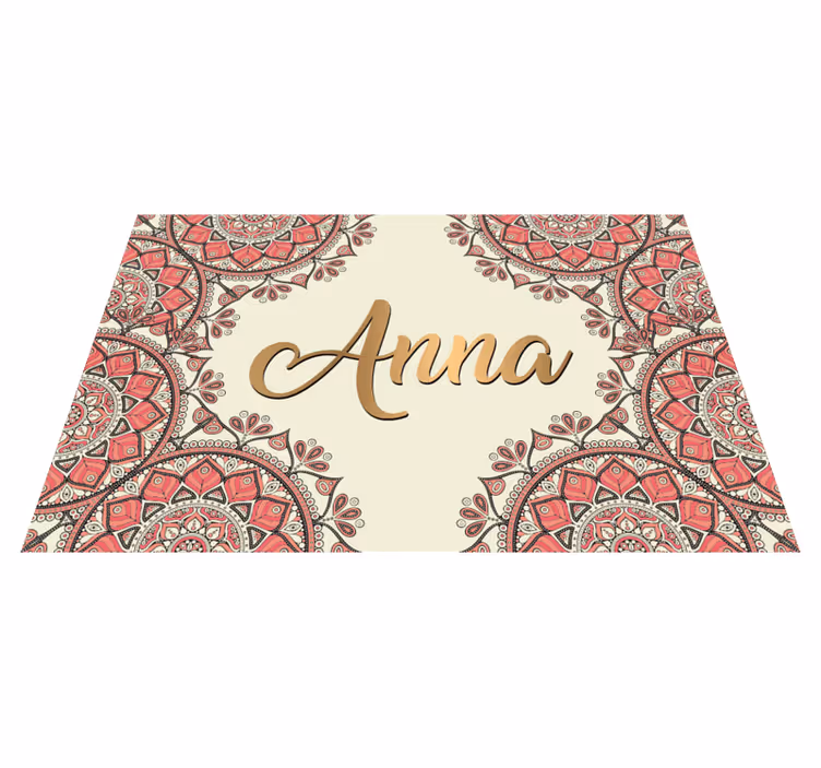 Alfombra vinílica personalizable mandala personalizado - TenVinilo