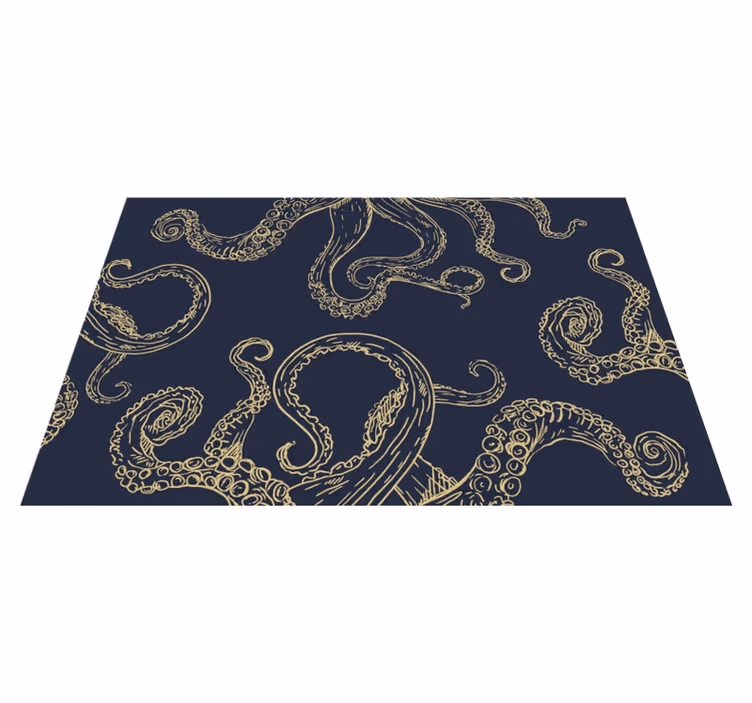 Alfombra vinílica animales elegancia del pulpo - TenVinilo