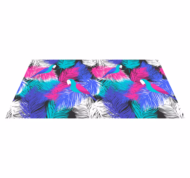 Alfombra vinílica animales tucán tropical - TenVinilo