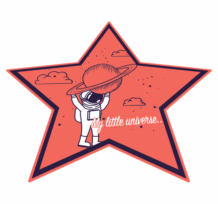 Alfombra de vinilo infantil astronauta explorador estelar - TenVinilo