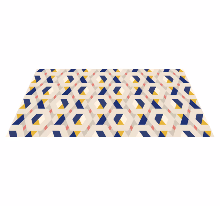 Alfombras vinílicas modernas motivo geométrico hexagonal - TenVinilo