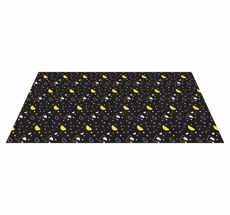 Alfombra vinílica rayas patrón geométrico de limón - TenVinilo