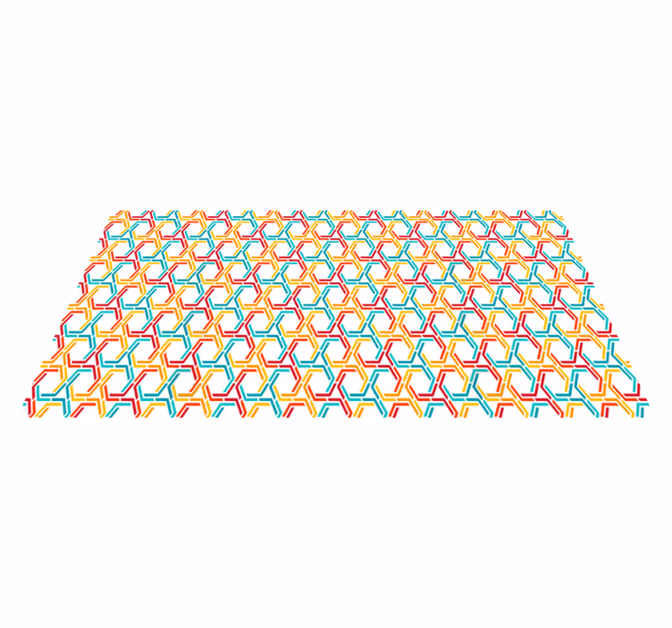 Alfombra de vinilo geométrica patrón entrelazado - TenVinilo