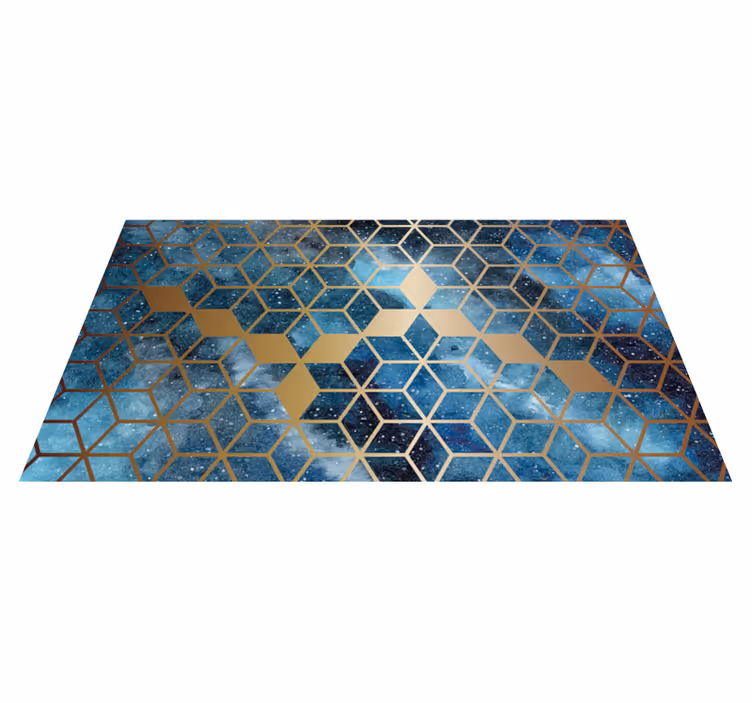 Alfombra vinílica hidráulica brillo de mosaico - TenVinilo