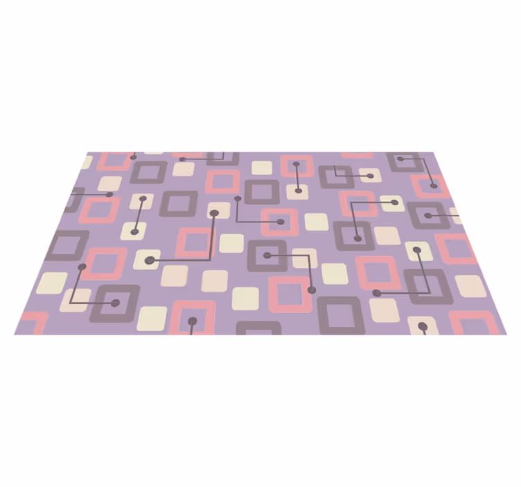 Alfombra de vinilo geométrica Azulejo moderno rosa y morado - TenVinilo