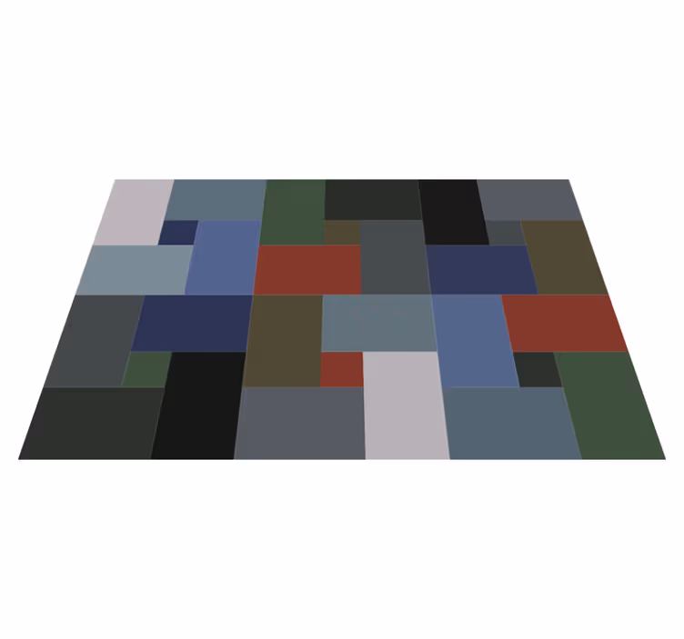 Alfombra de vinilo geométrica bloques geométricos - TenVinilo