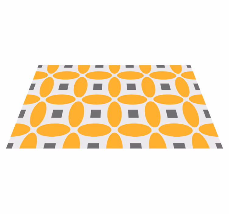 Alfombra de vinilo azulejo moderno de pétalos - TenVinilo