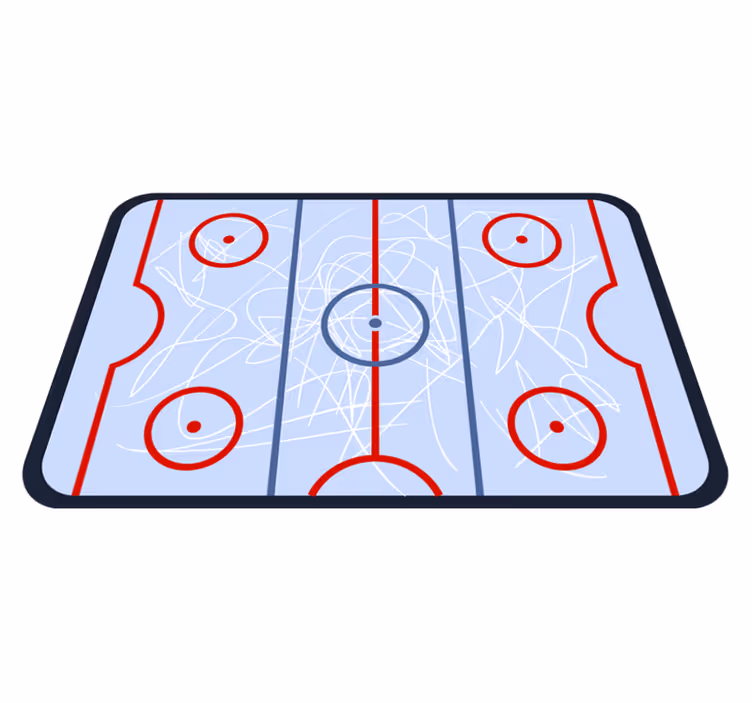 Alfombra vinílica de juegos infantil campo de hockey - TenVinilo