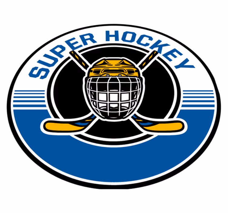 Alfombra vinílica de juegos infantil emblema de hockey - TenVinilo