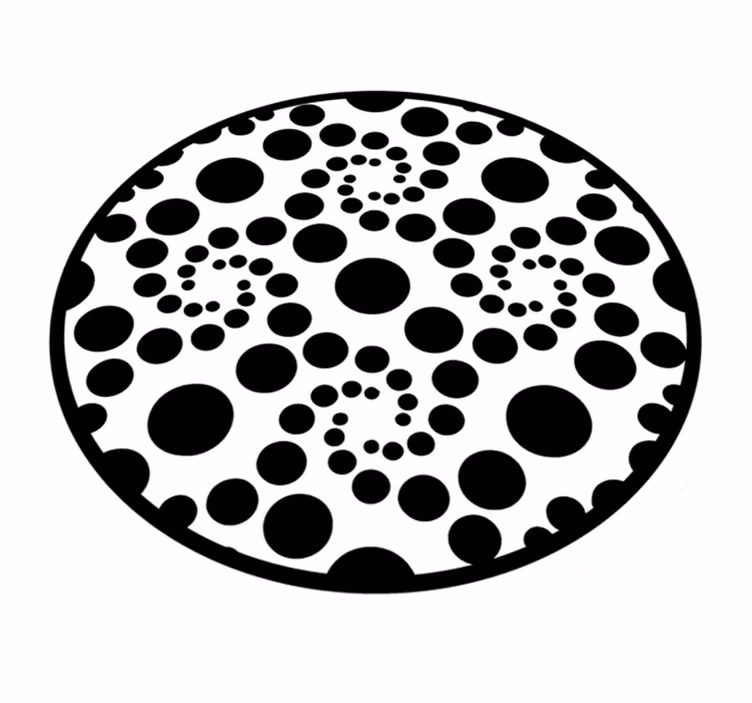 Alfombra de vinilo geométrica patrón de puntos circulares - TenVinilo