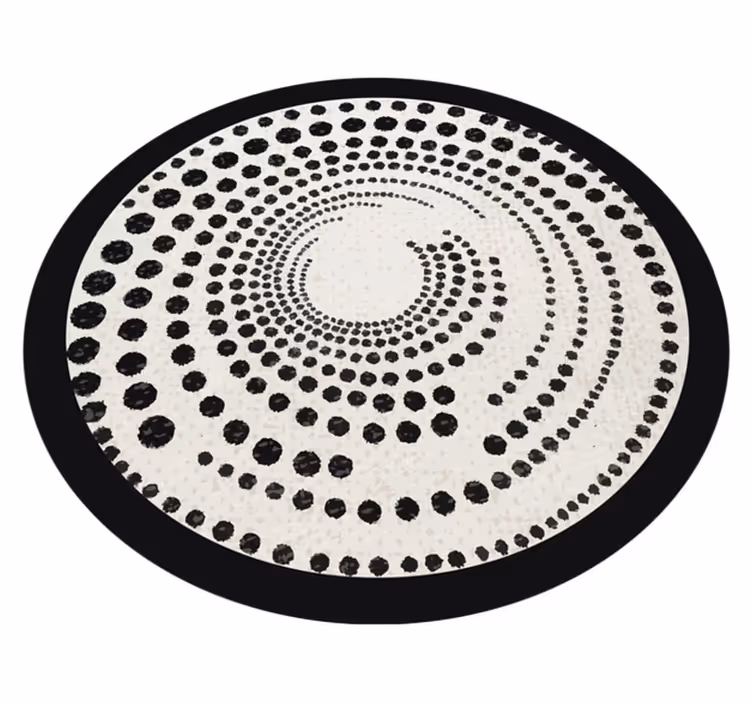 Alfombra de vinilo geométrica círculos concéntricos - TenVinilo