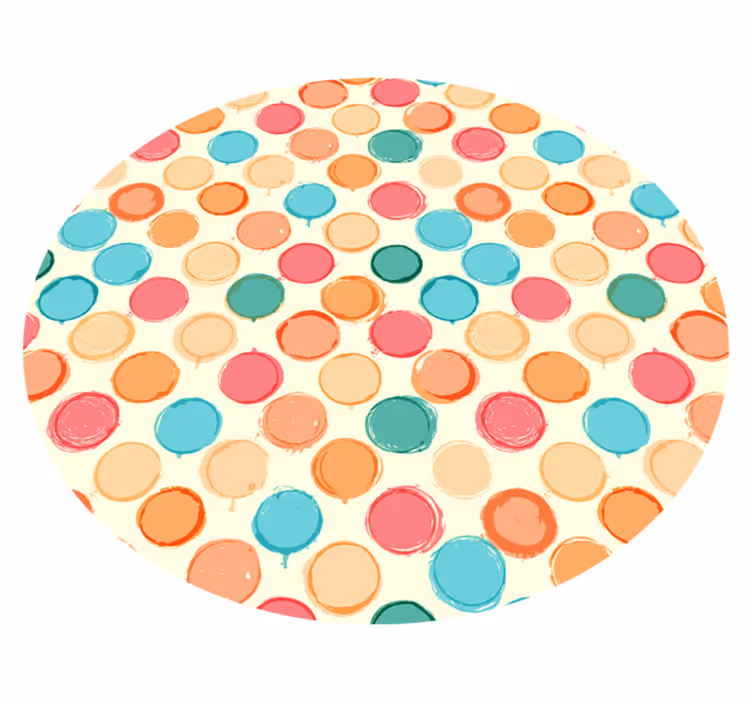 Alfombra de vinilo geométrica matriz circular - TenVinilo