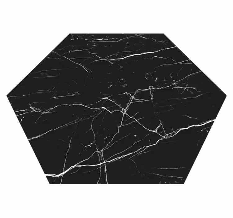 Alfombra vinílica efecto mármol hexágono de piedra mármol - TenVinilo