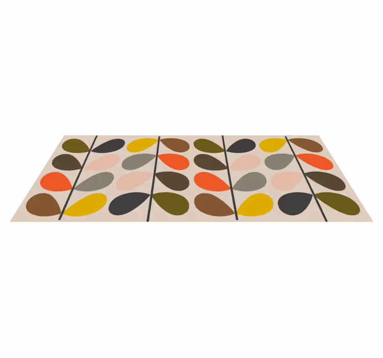 Alfombra de vinilo geométrica patrones de orbes coloridos - TenVinilo