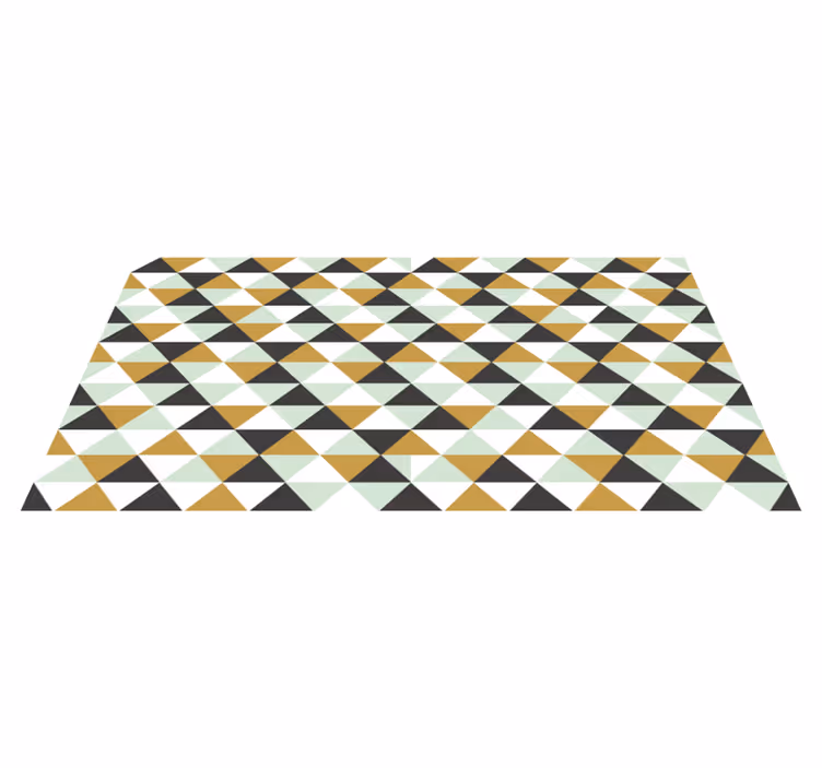 Alfombra de vinilo geométrica arreglo mosaico triangular - TenVinilo