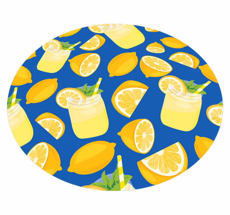 Alfombra vinílica cocina refresco de limonada - TenVinilo