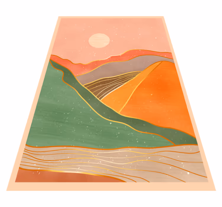 Alfombras vinílicas modernas paisaje montañoso abstracto - TenVinilo