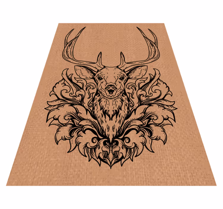 Alfombra vinílica animales diseño elegante de ciervo - TenVinilo