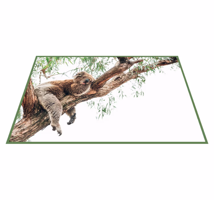 Alfombra vinílica animales escena del árbol koala - TenVinilo