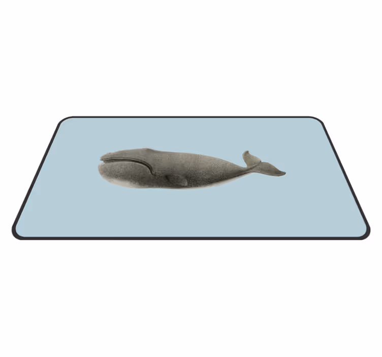 Alfombra vinílica animales diseño de silueta de ballena - TenVinilo