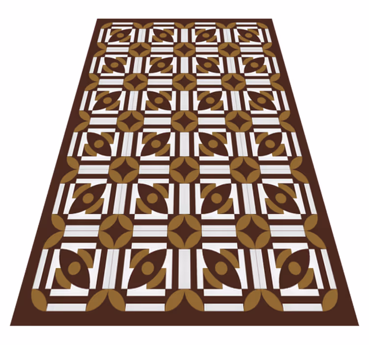 Alfombra vinílica hidráulica disposición geométrica - TenVinilo