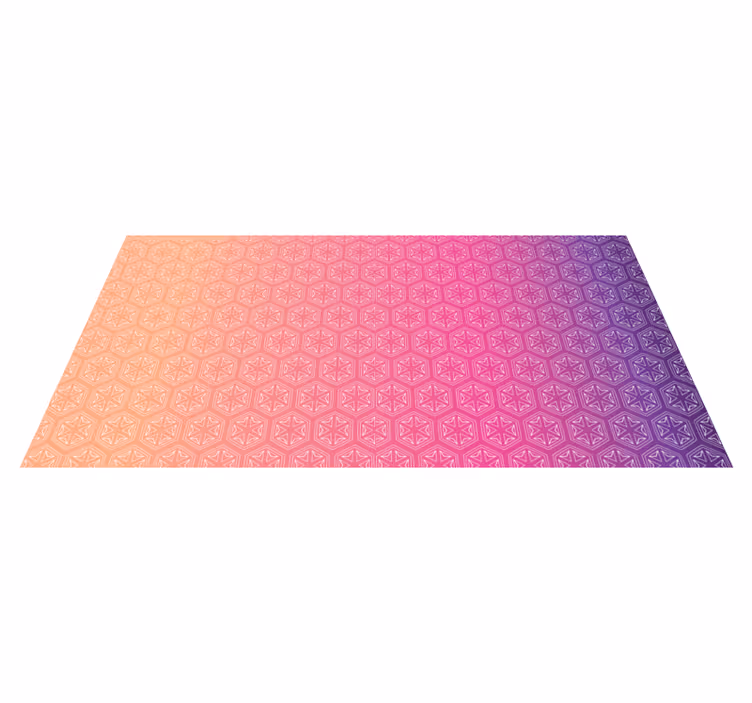 Alfombra de vinilo geométrica arreglo hexagonal rosa - TenVinilo