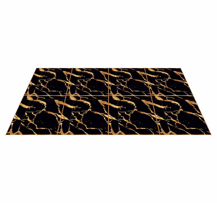 Alfombra vinílica efecto mármol impacto de motas doradas - TenVinilo
