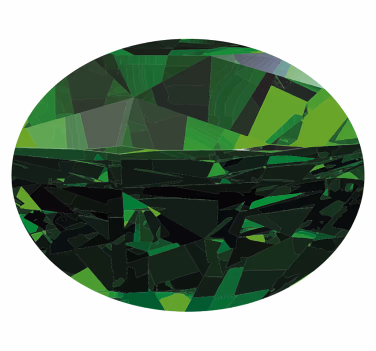 Alfombra vinílica imitación facetas verdes geométricas - TenVinilo