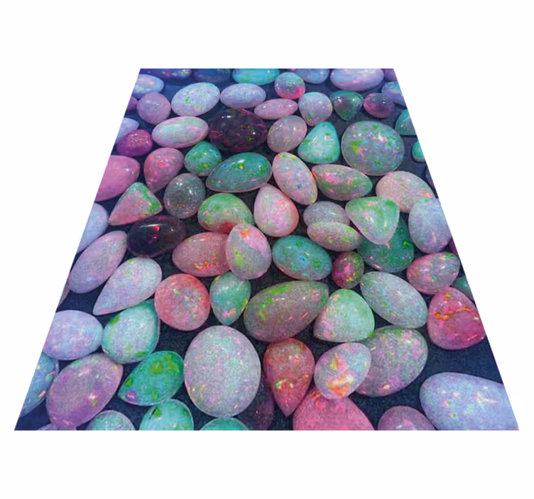 Alfombra vinílica textura piedra guijarro colorido - TenVinilo