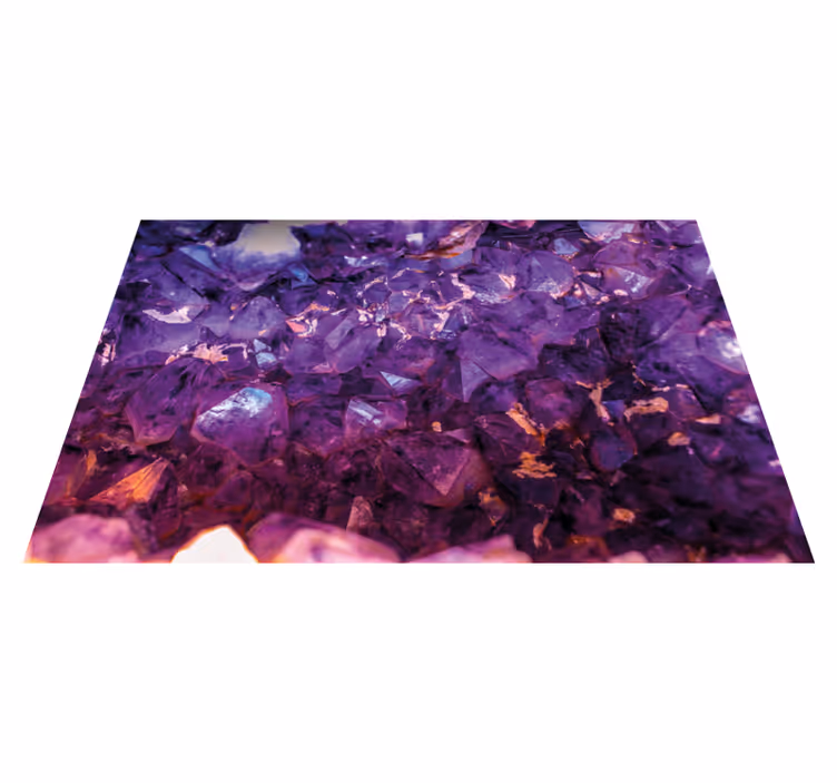 Alfombra vinílica textura piedra Piedras de amatista - TenVinilo