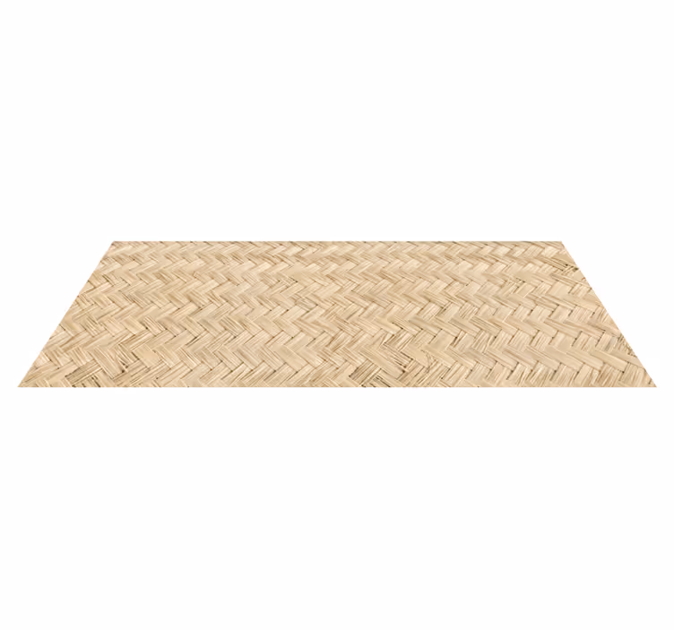 Alfombra vinílica textura madera imitación trenzado - TenVinilo