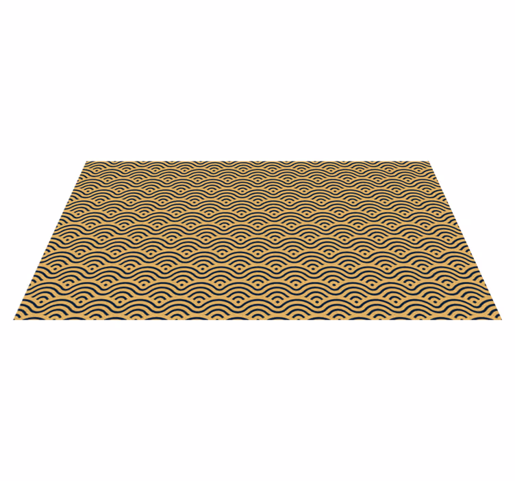 Alfombra de vinilo geométrica aspecto con patrón ondulado - TenVinilo