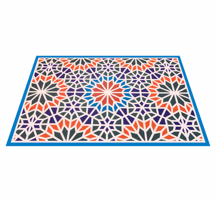 Alfombra vinílica mosaico geometría intrincada - TenVinilo