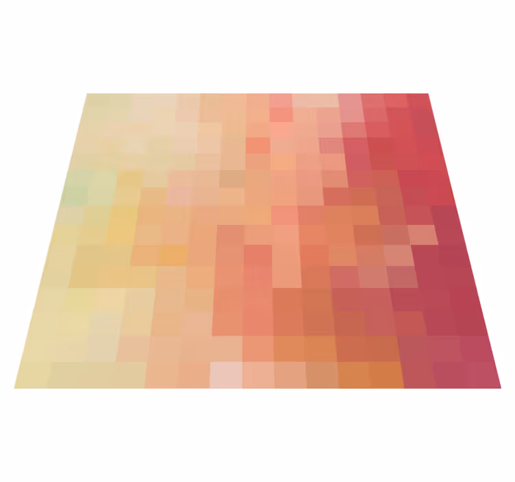 Alfombra de vinilo geométrica patrón degradado rojo - TenVinilo
