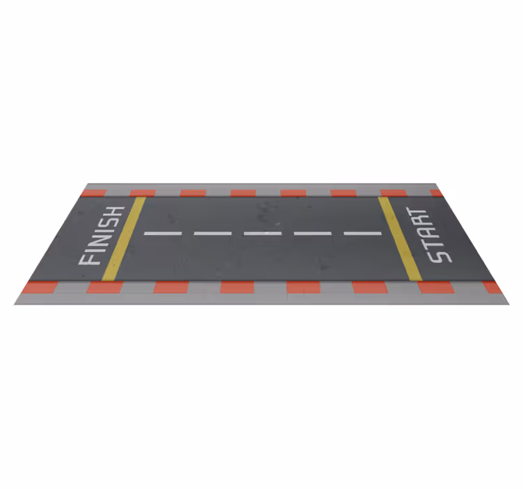Alfombra vinílica carretera pista de carreras clásica - TenVinilo