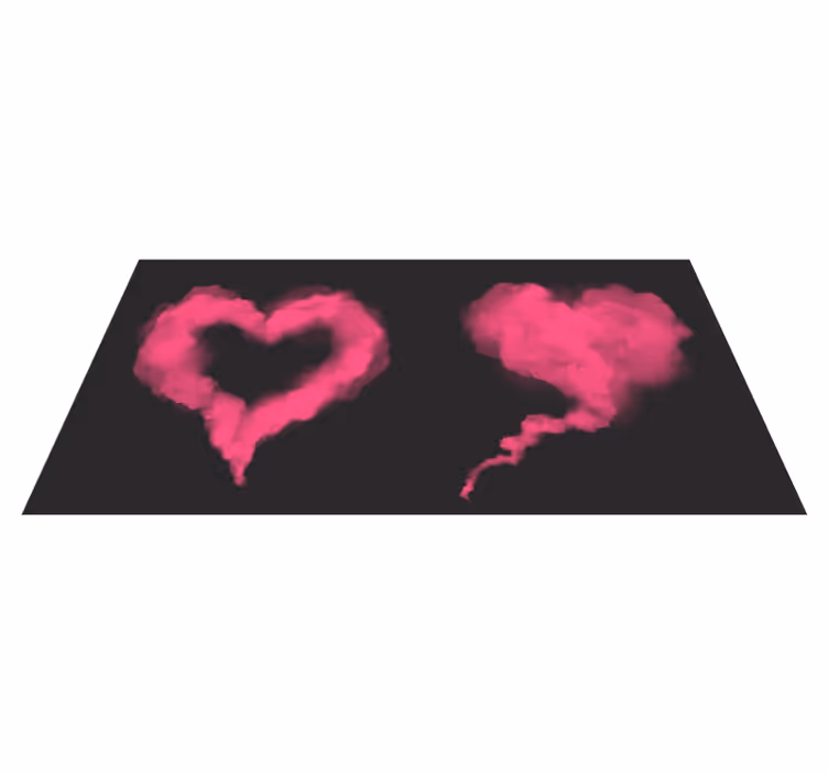 Alfombras vinílicas juvenils Corazon de humo - TenVinilo