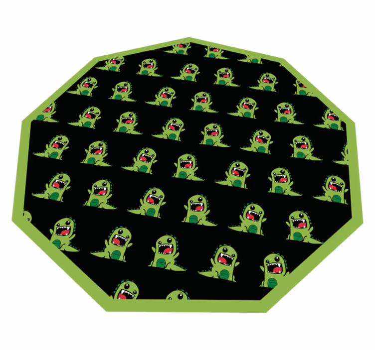 Alfombra de vinilo infantil de criaturas de dibujos - TenVinilo