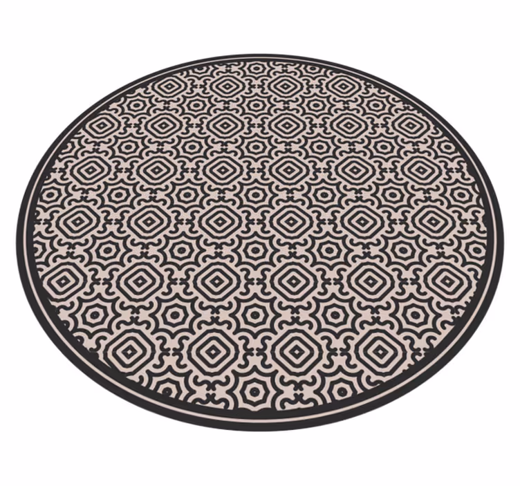 Alfombra vinílica mosaico clásico redondo - TenVinilo