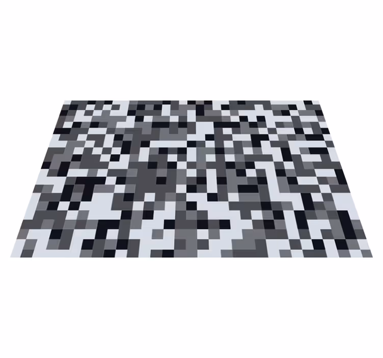 Alfombra de vinilo geométrica patrón gris pixelado - TenVinilo