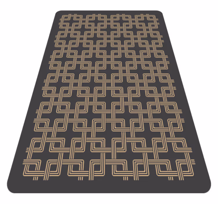Alfombra vinílica mosaico patrones de líneas elegantes - TenVinilo