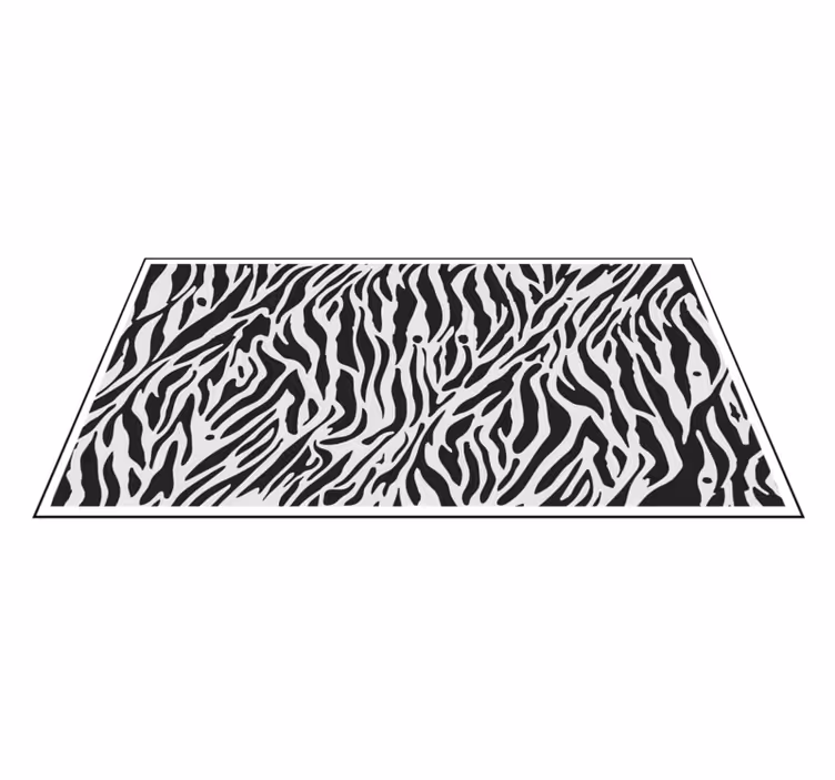 Alfombra vinílica animal print rayas de cebra estampadas - TenVinilo