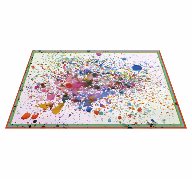 Alfombras vinílicas modernas arte de salpicaduras de colores - TenVinilo
