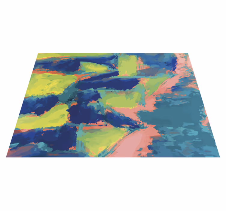Alfombras vinílicas modernas secciones de color abstractas - TenVinilo
